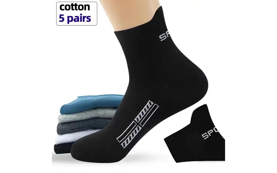 5high Quality Man Casual Breathable Long Cotton Socks Run Sports Hiking Thermal Sock Men Large Size38-45