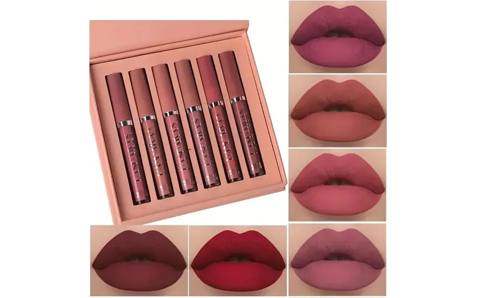 6 Pcs Set New Long Lasting Waterproof Lipstick Set Women Lips Makeup Cosmetic
