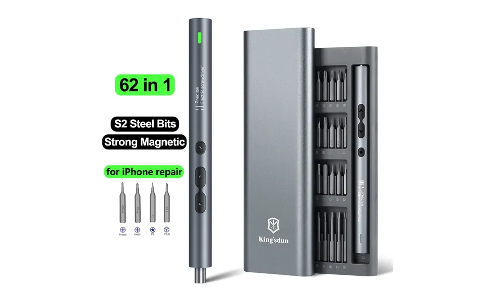 62 6 In 1 Electric Screwdriver Set Precision Handle Portable Power Tool Kits Wireless Cordless Small Bits For Phone Watc