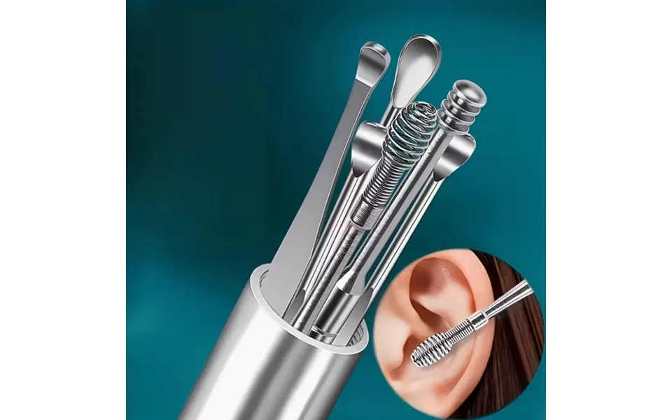 6pcs Set Portable Key Chain Scoop Ear Scoop Drum Scoop - Clean Pick Ear Tools