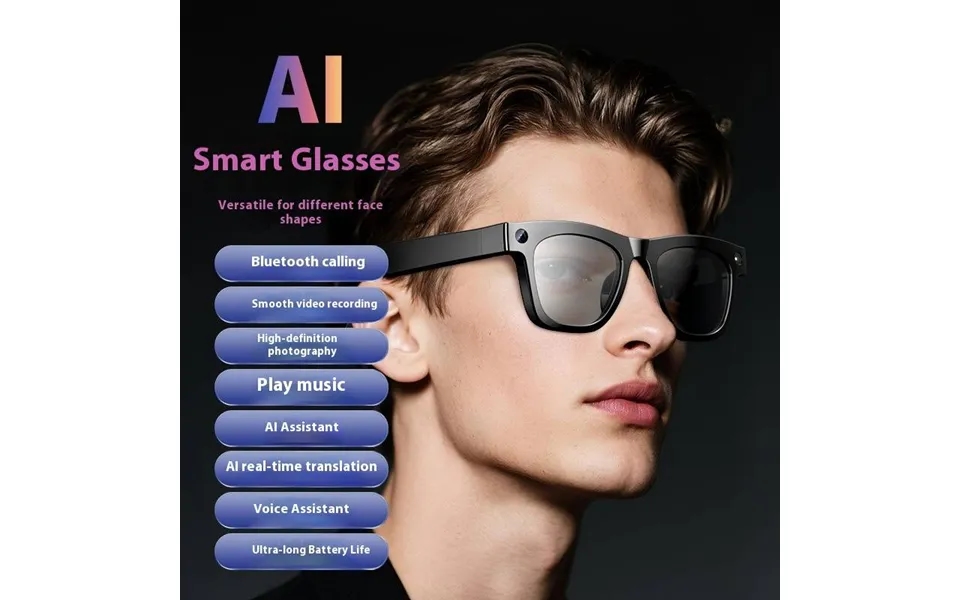 800w Ai Smart Bluetooth Glasses With Camera, Video Recording, Voice Memo, Music & Calls - 32gb Memory, Compatible With A
