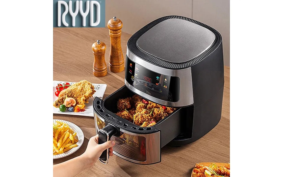 8l Digital Air Fryer 2400w - Oil-free Cooking With View Window Eu Plug 50 Recipes