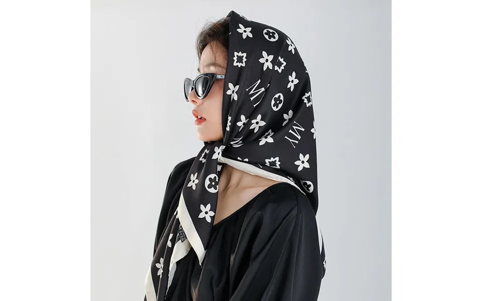 90 * 90cm Silk Sca Square Sca Women's Versatile Decorative Sca Sca Neck Fashion Style Suit Thin Strip Square