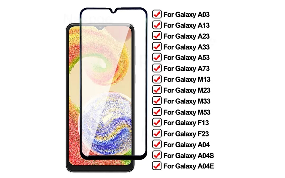 9d Tempered Glass For Samsung Galaxy A04 A04s A04e A03 A13 A23 A33 A53 A73 Screen Protector F13 F23 M13 M23 M33 M53 Glas