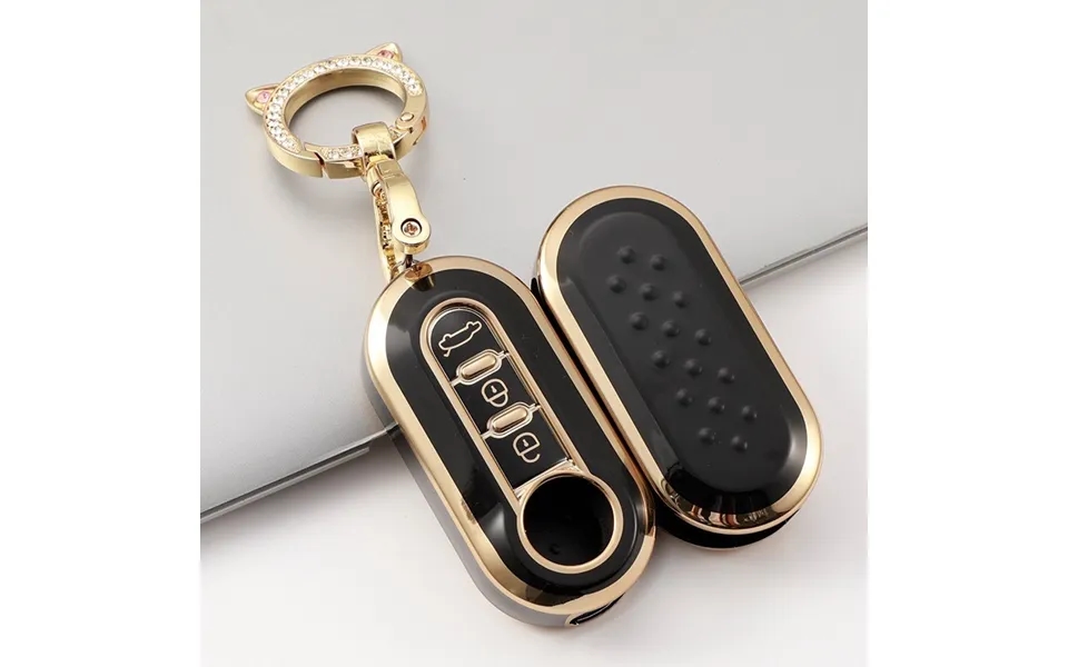 Applicable 3-key Fiat Folding Key Case 500 Boyue Bravo Feixiang Iveco Golden Edge Car Key Case