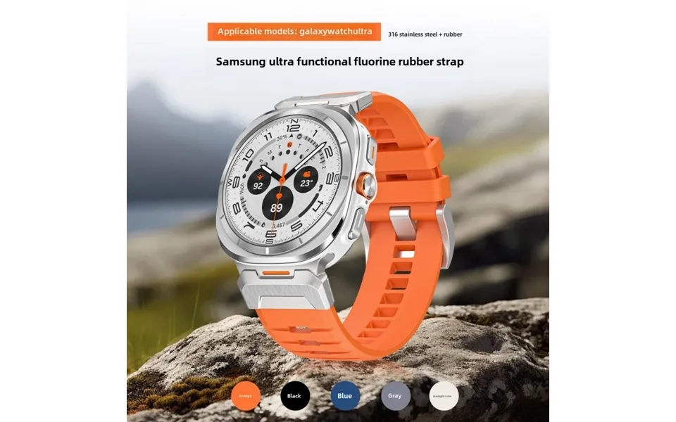 Applicable - Samsung Watch Ultra7 Functional Fluororubber Strap 47mm Mech Head Grain