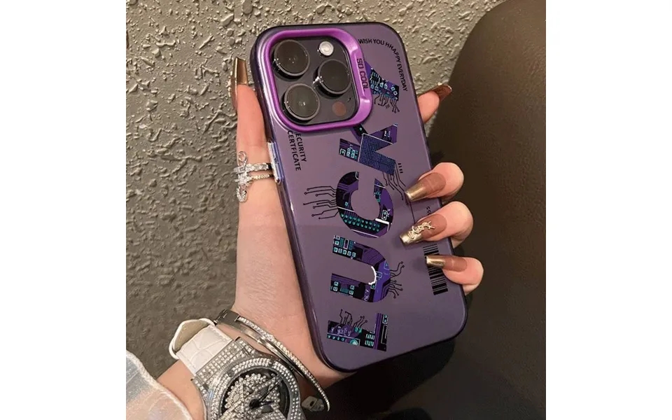 Applicable To Mobile Phone Case Simple English Phone14promax Mobile Phone Case Suitable For 13 12 15 Blu-ray Tide Protec