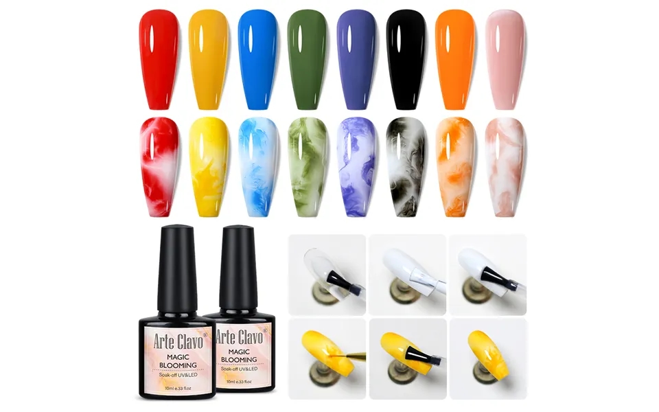 Arte Clavo Blossom Gel Nail Art Transparent Blossom Nail Polish Blooming Smook Effect Flower Gel Polish Soak Off Nail Gl