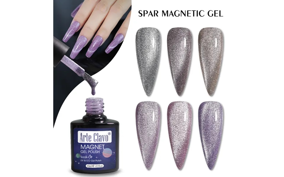 Arte Clavo Reflective Diamonds Cat Magnetic Gel Nail Polish 9d Wide Cat Eyes Auroras Glitter Sequins Soak Off Uv Nails A