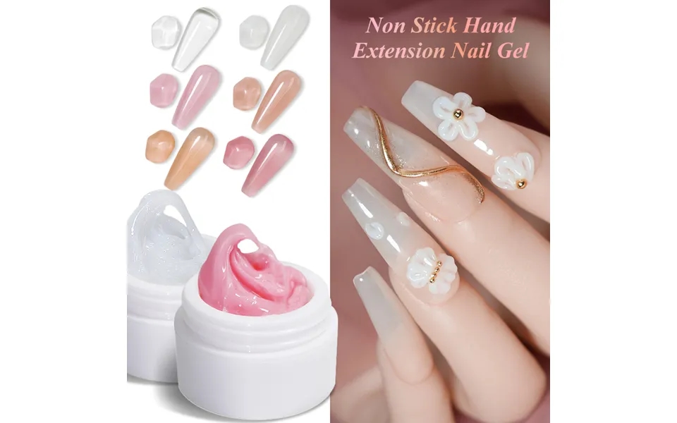 Arte Clavo Solid Extension Nail Gel Non Stick Hand Clear Pink Nude Builder Nail Art Gels Carving Flower Construction For