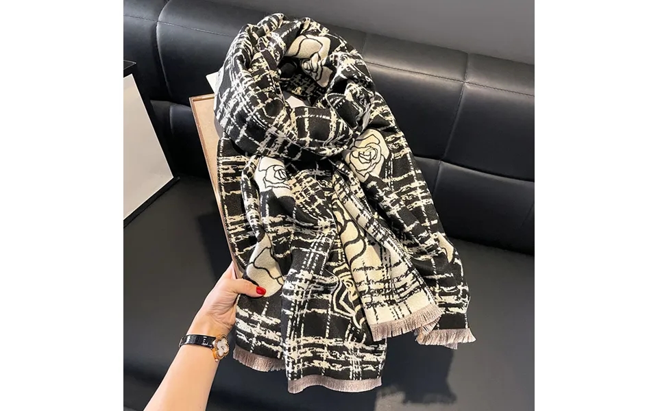Autumn And Winter New Rose Imitated Cashmere Scarf Warm Fashion All-match Air-conditioned Shawl