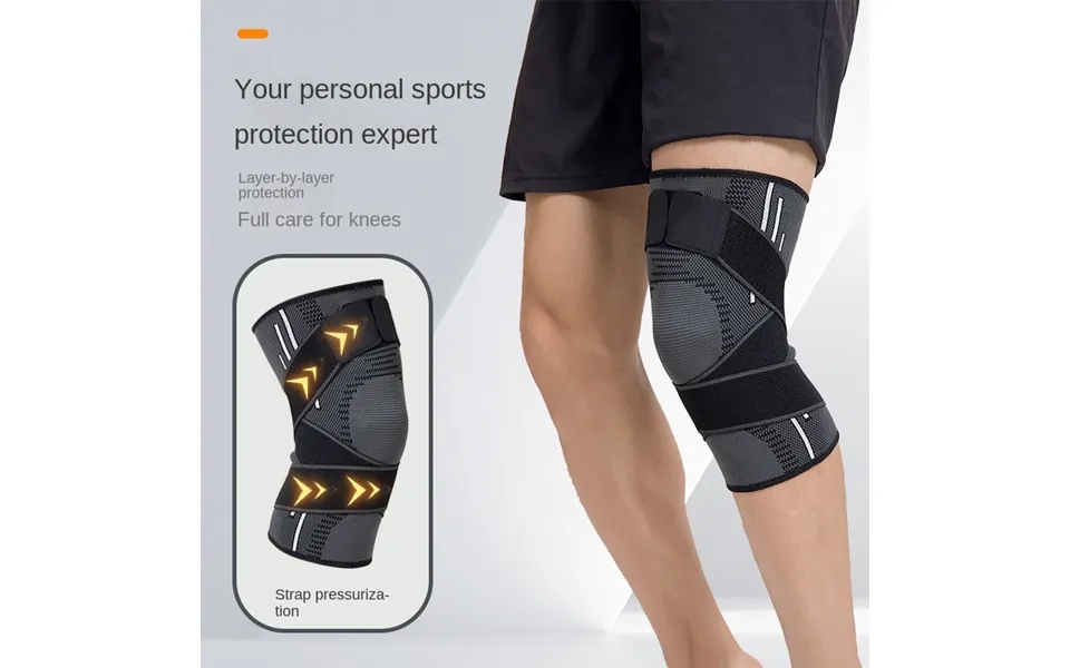 Autumn Lace-up Pressure Sports Knee Pads Running Basketball Riding Mountaineering Knee Pads Cover Warm Breathable Fitnes