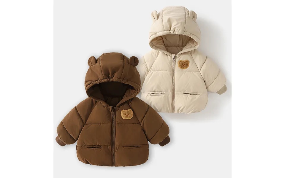 Baby Winter Cartoon Bear Thickened Cotton-padded Jacket For Boys And Girls Baby Going Out Warm Cotton-padded Jacket Jack