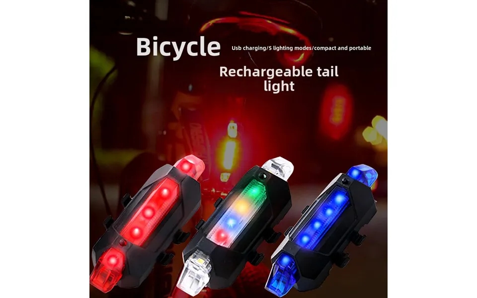 Bicycle Tail Light Usb Charging Super Bright Cycling Equipment Mountain Bike Accessories Highlight 9 18 Tail Light