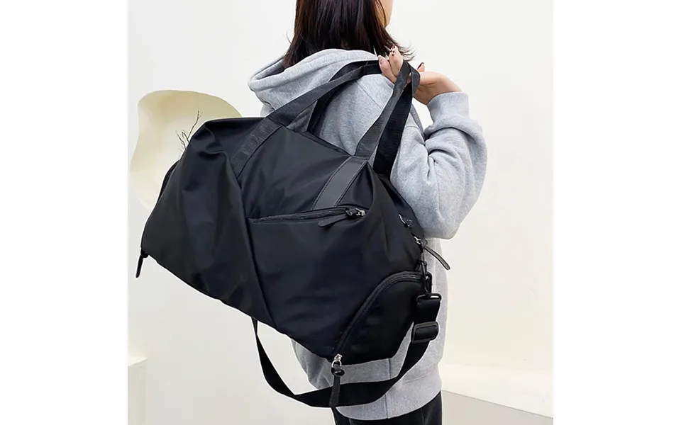 Black Sports Gym Bag Travel Dry Wet Bag Handbag Multifunction Swimming Shoulder Messenger Weekend Fitness Training Bag