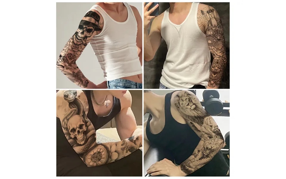 Body Art Long Flower Arm Tattoo Stickers Full Arm Waterproof Temporary Tattoo Full Arm Tattoo Stickers