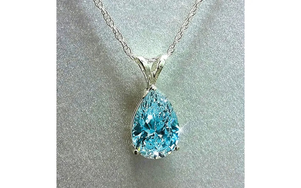 Cao Shi Fashion Jewelry Diamond Drop Pear Shaped Zircon Pendant Simple Engagement Clavicle Necklace Female