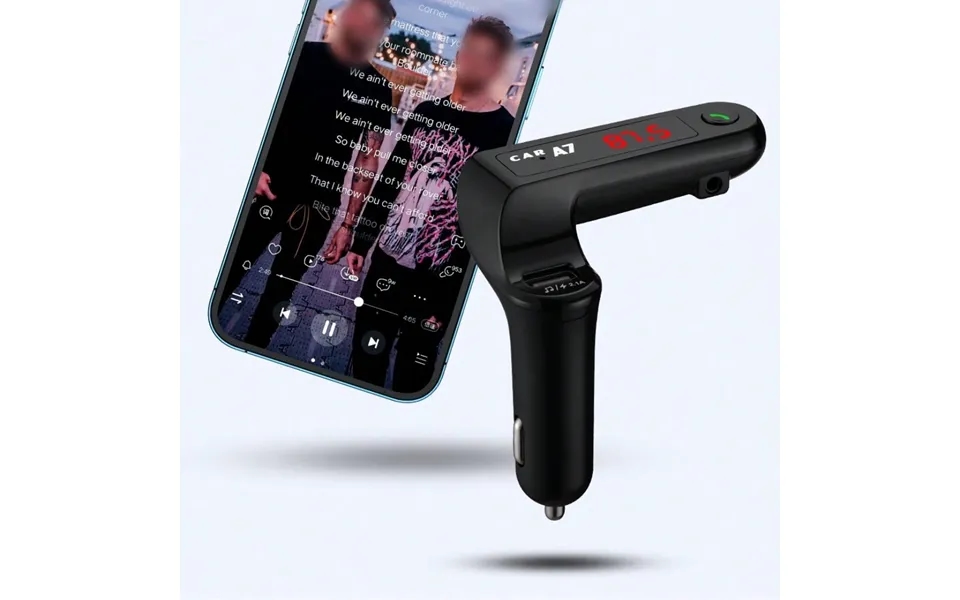 Car Charger With Bluetooth Hands-free Calling & Fm Transmitter Function