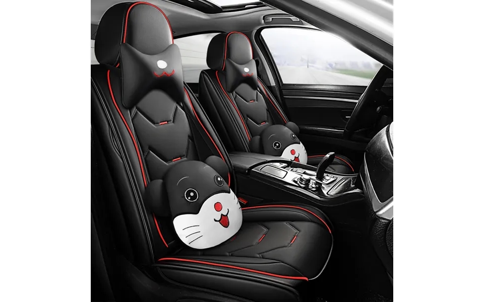 Car Cushion Four Seasons Suitable Cute All-inclusive Seat Cover Summer Full-enclosed Seat Cushion Goddess Leather Seat C