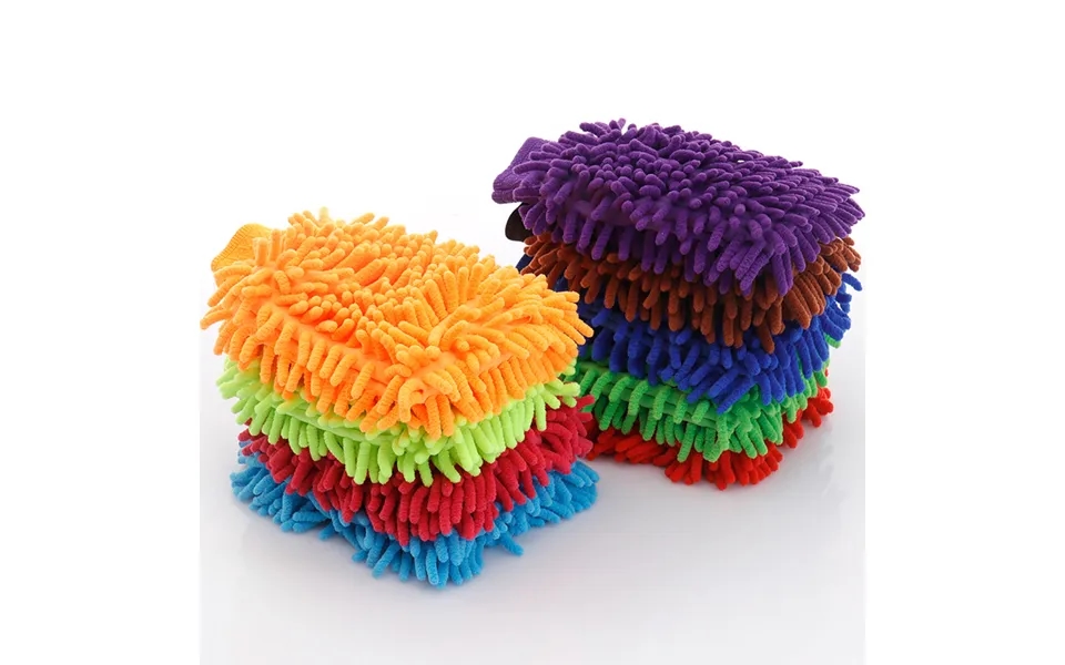 Car Double-sided Schneier Car Washing Coral Fleece Cloth Gloves - Home Cleaning Gloves