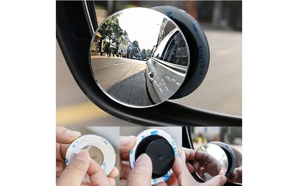 Car Rearview Small Round Reversing Aid Front And Rear Wheel Blind 360 Degree Reflective Wide Angle Mirror