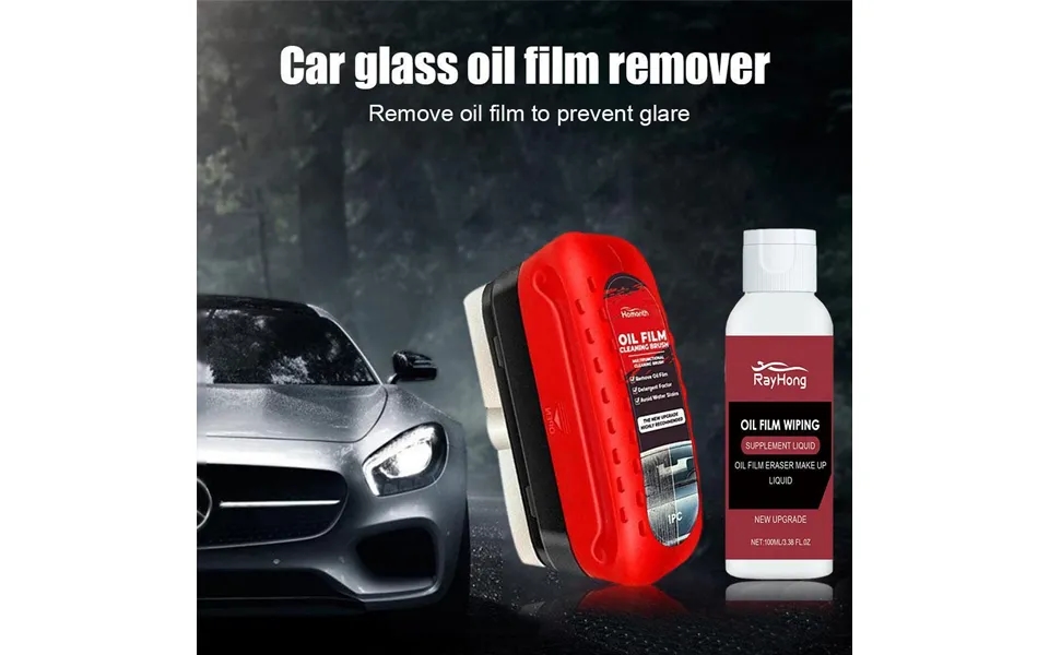 Car Remover Powerful Front Inner Windshield Stain Removal Glass Oil Film Cleaning Brush