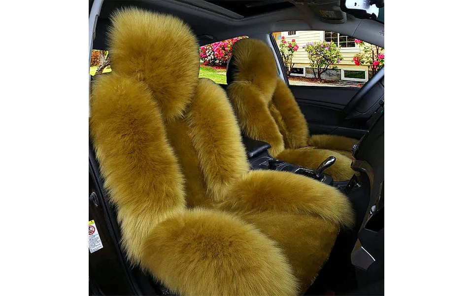 Car Winter Wool Front Single Piece Universal Seat Cover Plush Cushion