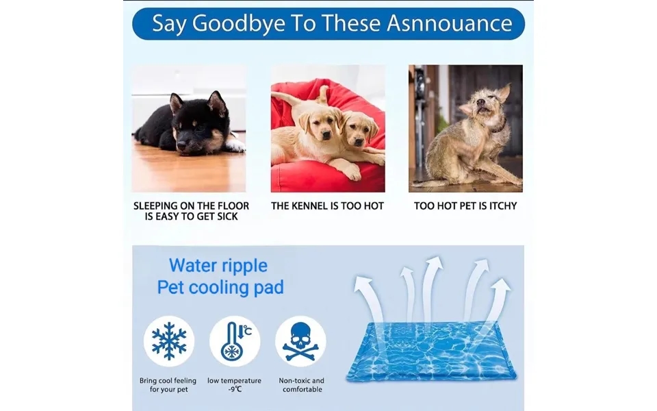 Cat Beds & Mats Water Ripple Sponge Dog Ice Pad Hot Selling Pet Cooling Ice Pad