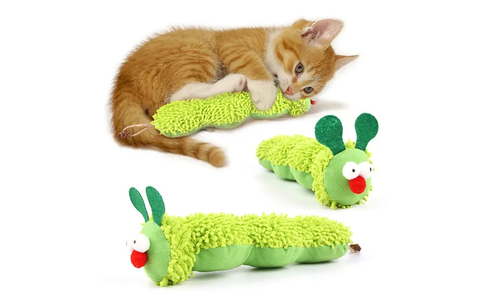 Cat Plush Toy Pet Amusing Cat To Relieve Boredom Interactive Scratch-resistant And Bite-resistant Green Animal Toy
