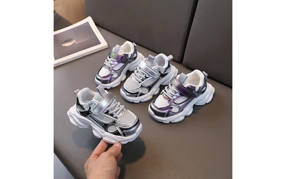 Children's 2024 Spring And Autumn New Girls' Breathable Lightweight Sports Boys' Soft Sole Anti Slip Casual Dad Shoes