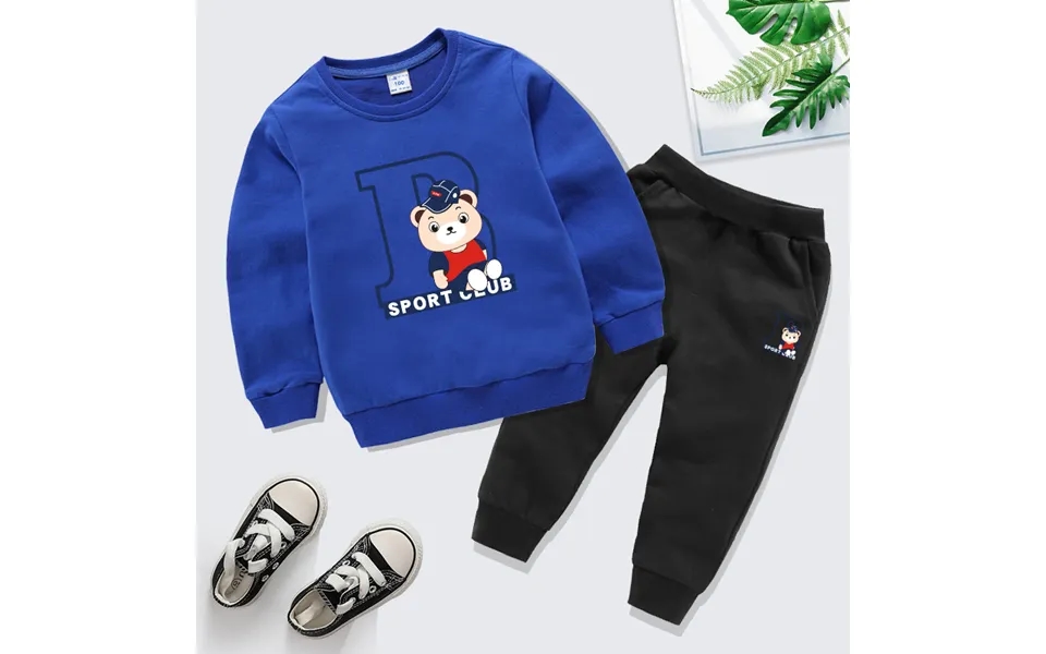 Children's Clothing Boys Spring New Cartoon Sweatshirt Set For Older Children Spring And Autumn Terry Cotton Sweatpants