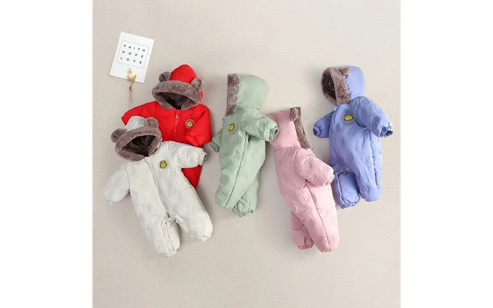 Children's Clothing Winter Newborn Plus Cotton Male And Female Baby Onesie Plus Fleece-padded Outerwear