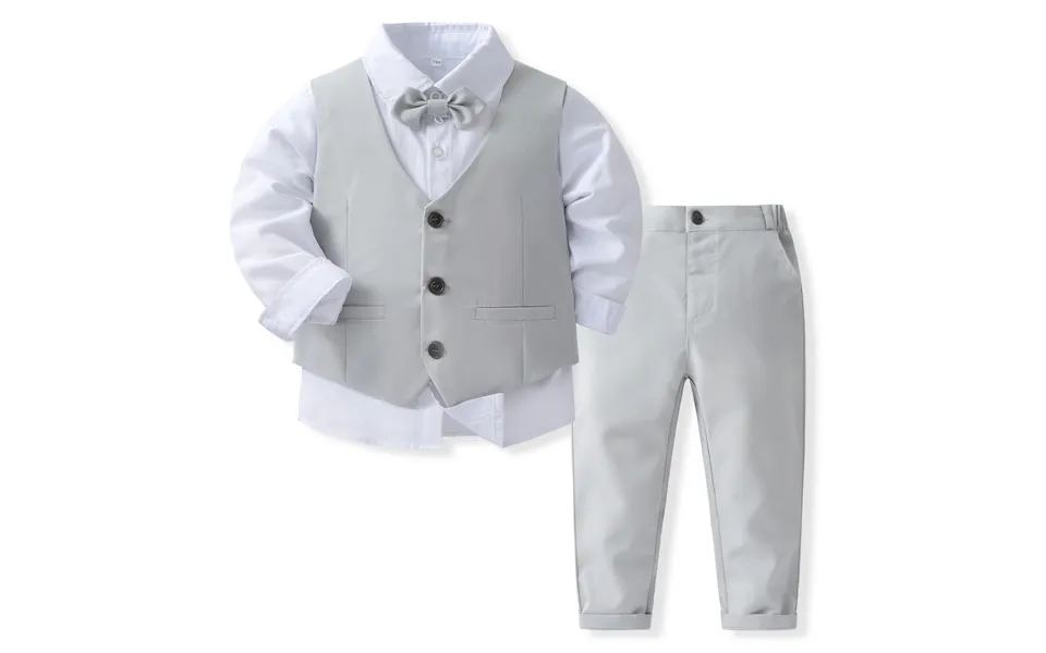 Children's Dress Three-piece Suit Waistcoat Flower Child Style Dress