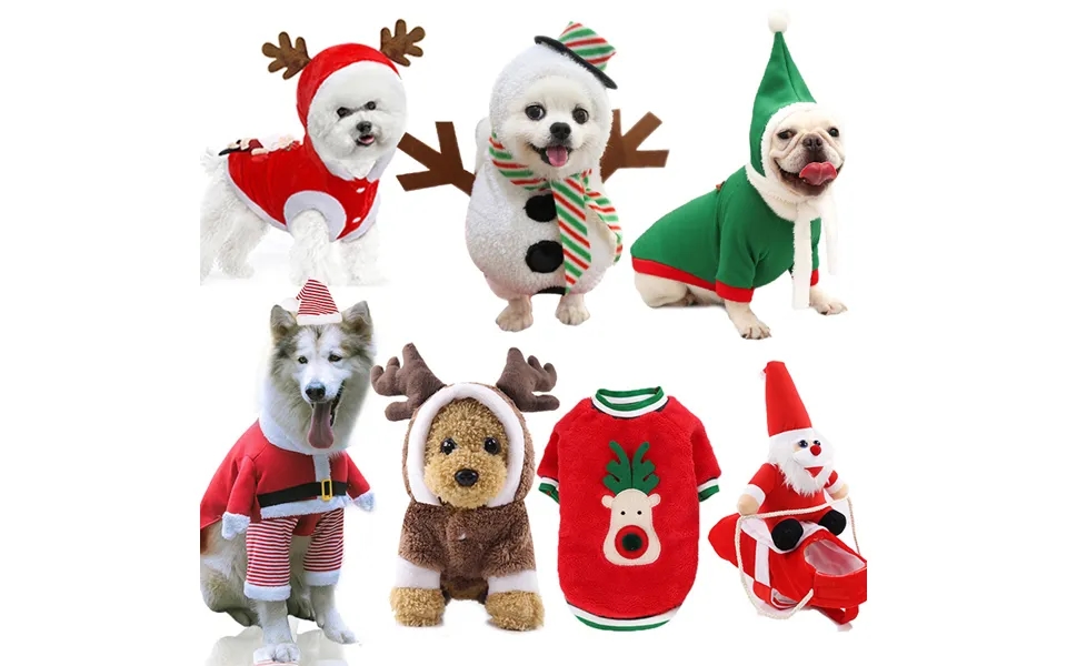 Christmas Small Big Dog Christmas Pet Supplies Clothes Teddy Cat Cotton-padded Clothing Funny Autumn And Winter Old Elk
