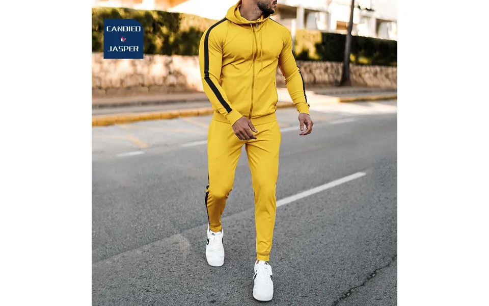 C&j 2023autumn And Winter Men's Suit Casual Sportswear Hooded Youth Fit Casual Sportswear Two Piece