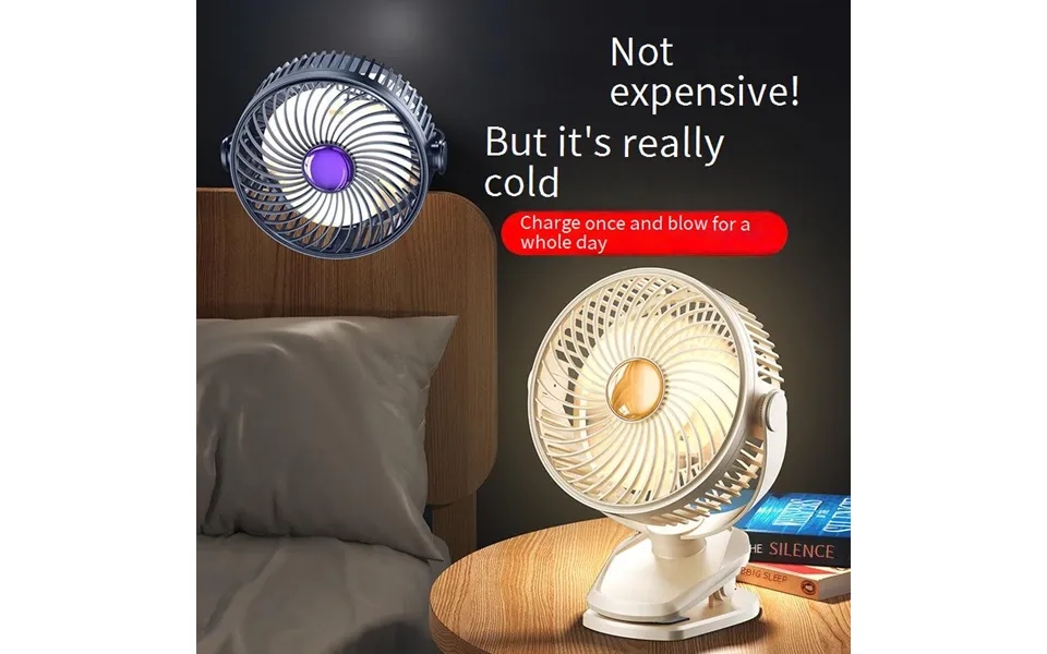 Clip Fan - Usb Rechargeable With 4000mah Battery 360 Adjustable For Bed Desk Ultra Quiet 25db For Office Dormitory 3 Spe