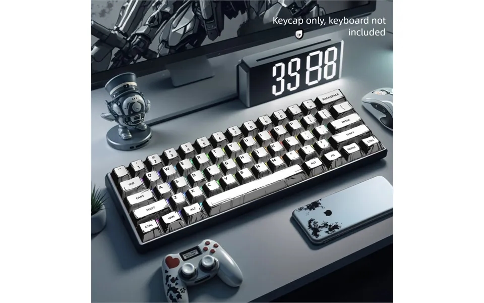 Comic Style Mixed Light Keycaps Pbt Dye-sublimation Full Set Original Height Compatible With Mechanical Keyboard