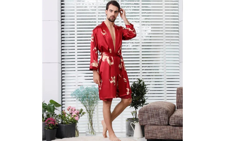 Couple Loungewear Hot-selling Silk Couple Nightgown Men's Kimono Bathrobe Cardigan Robe
