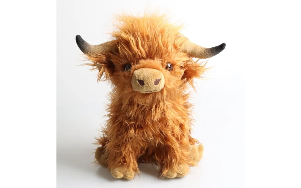 Cross-border Highland Cow Simulated Scottish Highland Cow Plush Doll Long-haired Cow Internet Celebrity Toy