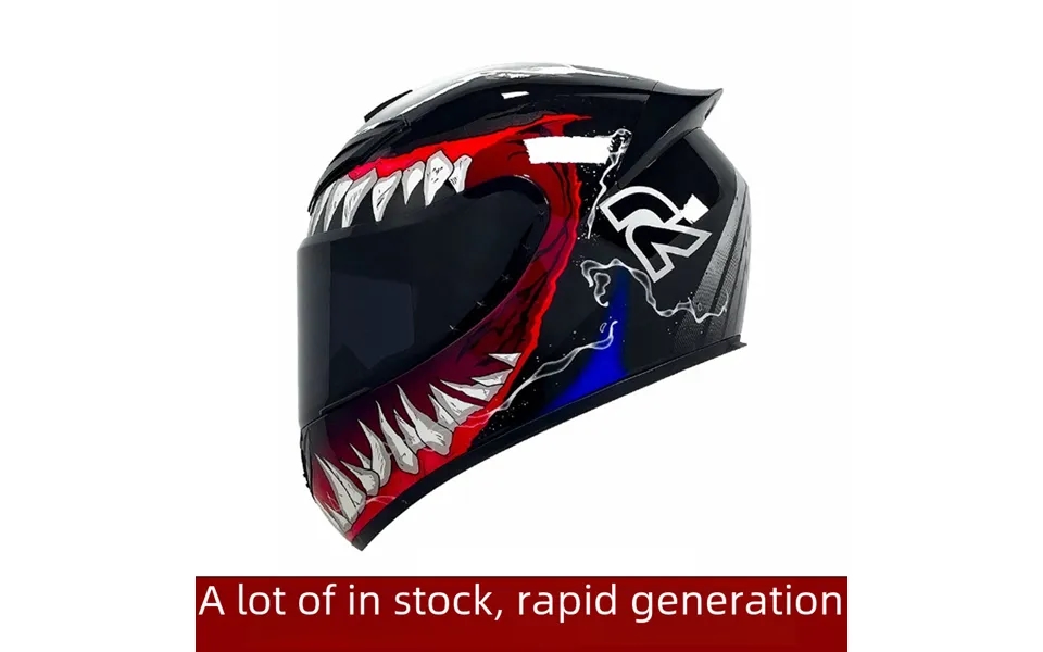 Cross-border In Stock Helmet Full Helmet Men's And Women's National Tide Four Seasons Scooter Motorcycle Riding Racing B