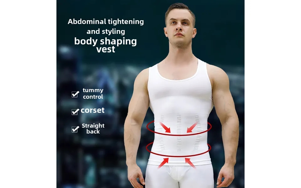 Cross-border Seamless Men's Body Shaping Clothes Tunic Vest Abdominal Bon Hide Meat Shaped Base I-shaped Vest Db01