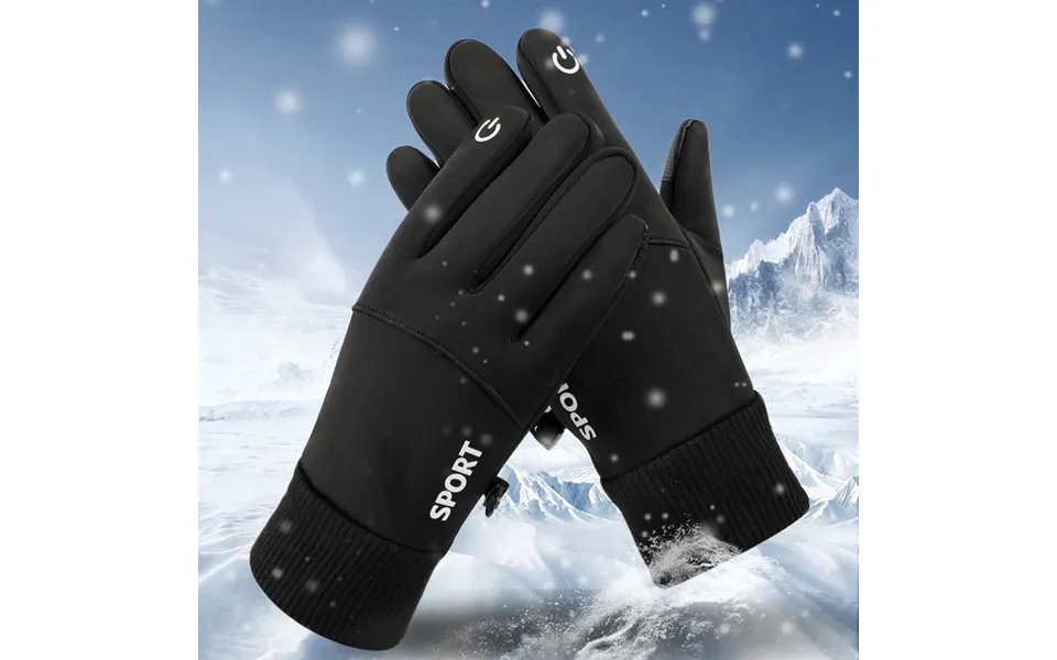 Cycling Gloves Men's And Women's Autumn And Winter Velvet Warm Non-slip Windproof Waterproof Outdoor Driving Motorcycle