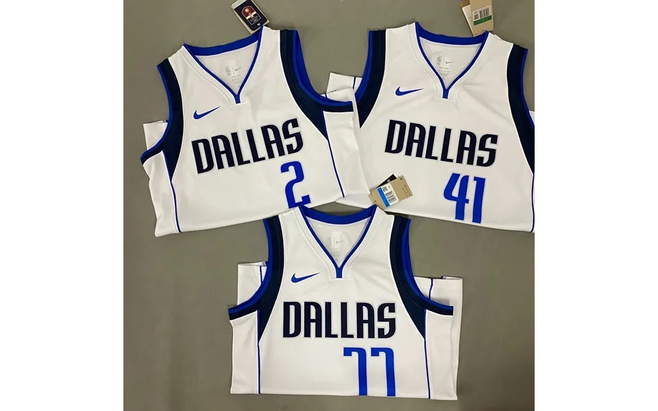 Dallas Mavericks Adults Men's V-neck Home And Away Doncic 77 Nowitzki 41 Irving 11 Basketball Jersey All Sizes White