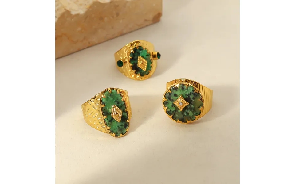 Dark Black Style Fashion Natural Titanium Steel Ring With Colorless Plating Gold Strike Pattern Opening Ring