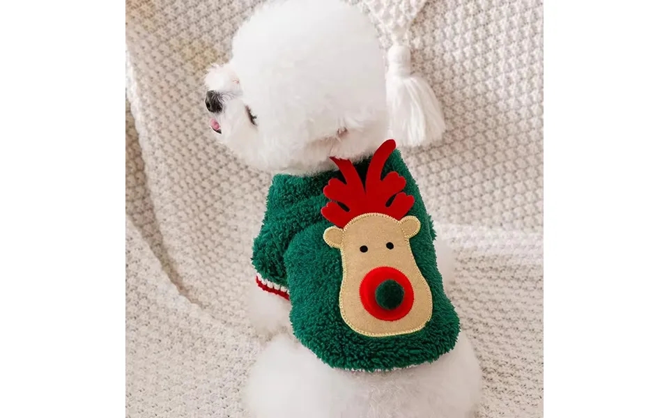 Dog Christmas Festival Two Feet Elk Velvet Teddy Than Bear Cat Two Feet Pet Festive New Year Clothes