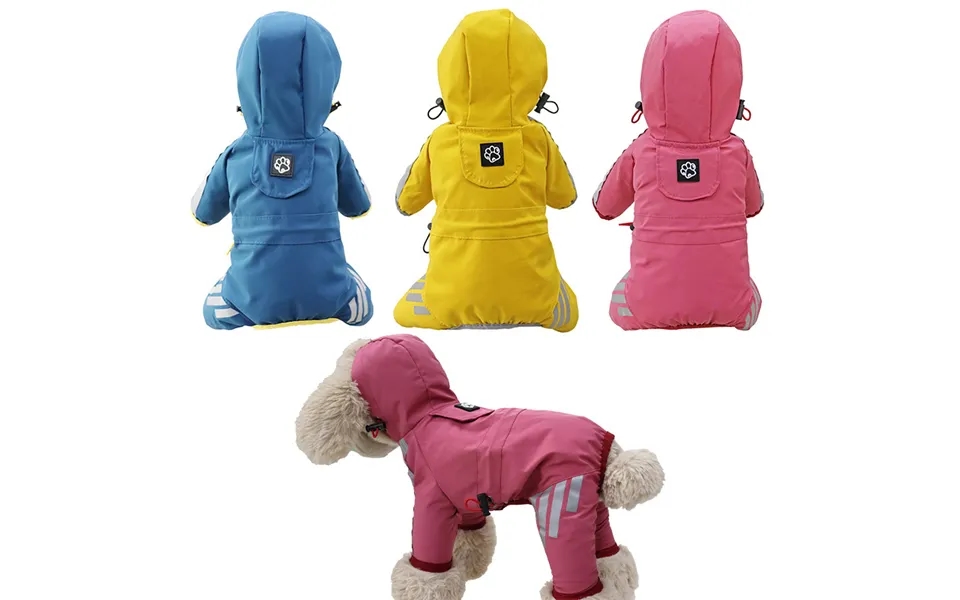 Dog Raincoat All-inclusive Four-legged Waterproof Poncho Teddy Bomei Rainy Pet Clothes Small And Medium-sized Dog Rainco