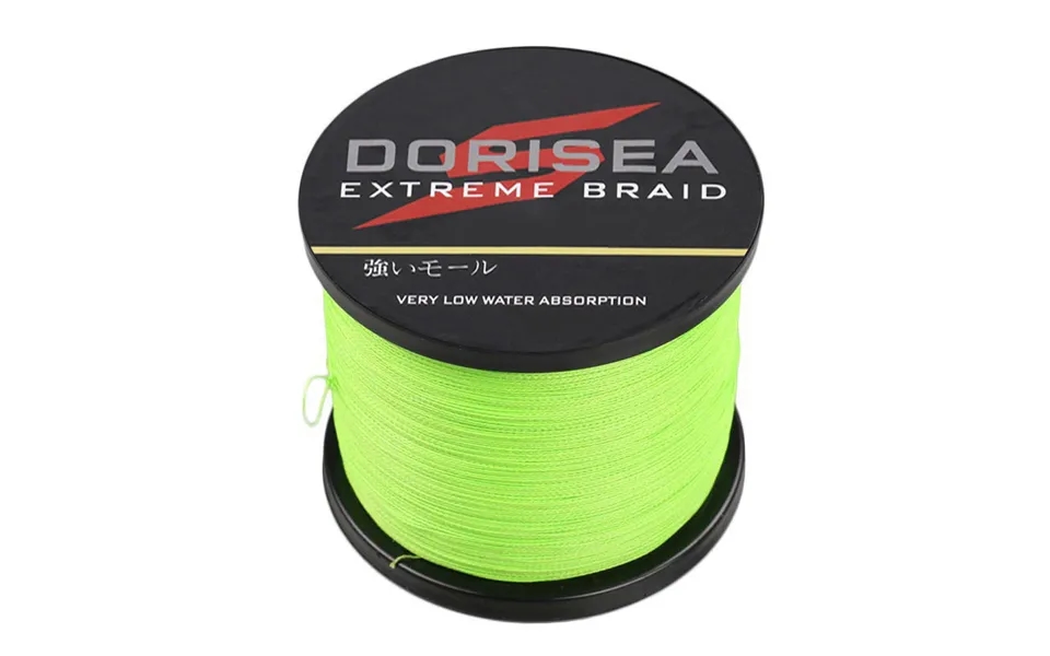 Dorisea 300m 326yards Fluorescent Green Fishing Line Braided Pe Multifilament 6-100 Lb