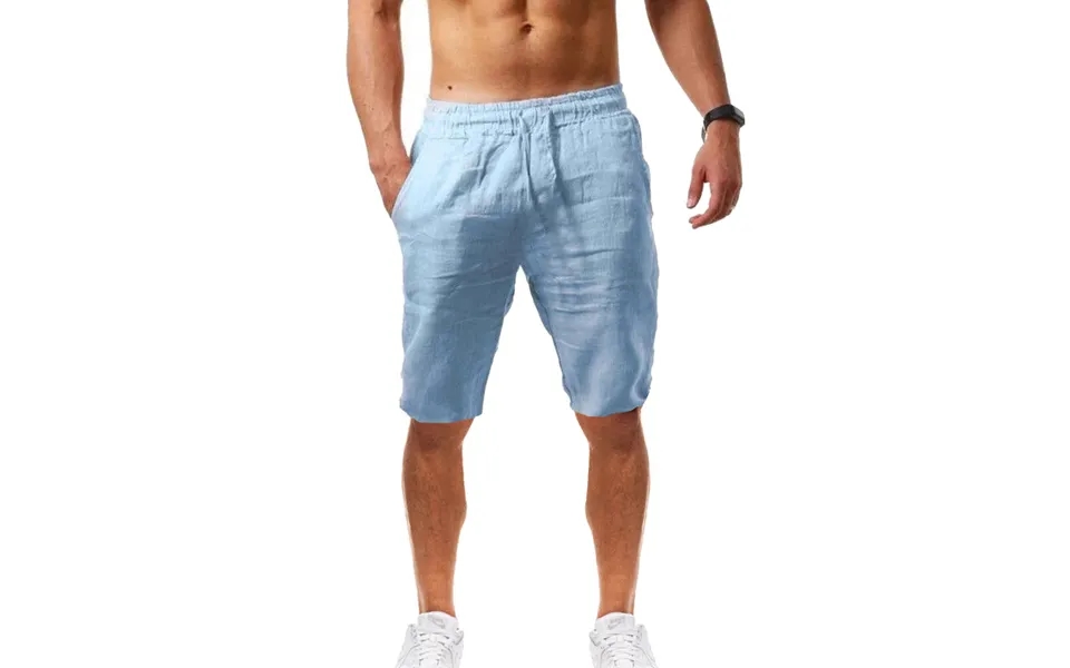 Drawstring Shorts - Men's Casual Elastic Waist Shorts For Summer