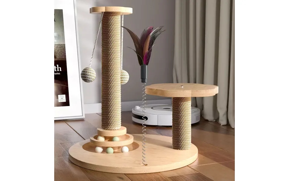 Durable Scratching Post Sisal Claw Board Toy Self-entertainment Vertical Cat Climbing Frame Integrated