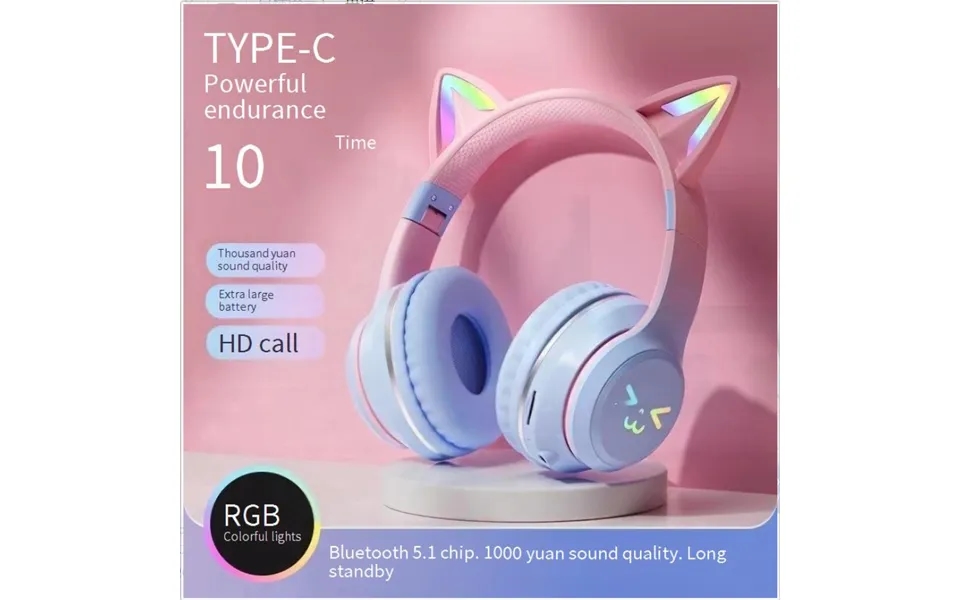 Earphones & Headphones Cute Cat Ears Luminous Head Mounted Bluetooth Headset Wireless Headset Super Long Battery Life Ho